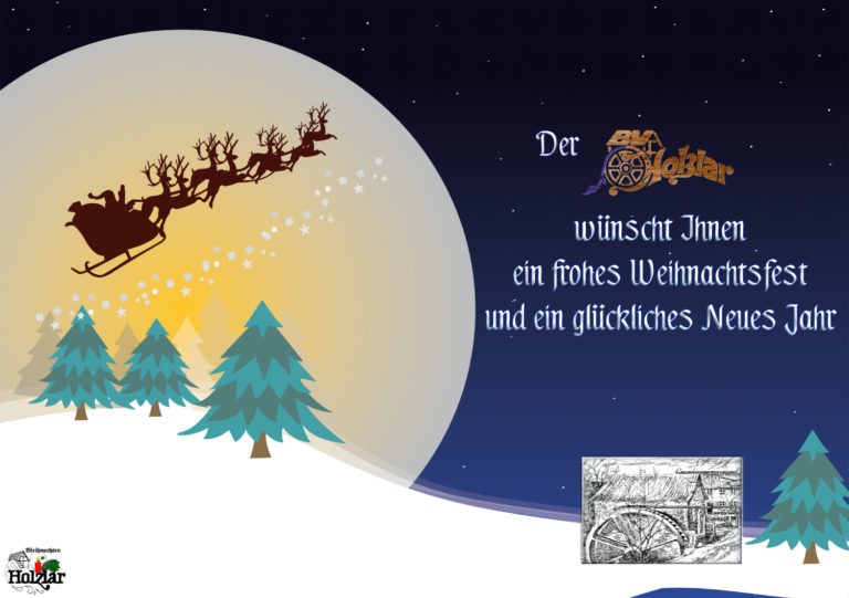 Der Bürgerverein Holzlar wünscht Ihnen ein frohes Weihnachtsfest und einen guten Rutsch ins Neue Jahr